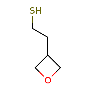 Chemical structure of 2-(oxetan-3-yl)ethanethiol , CAS 1896796-99-8, AChemBlock U133398