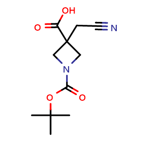1-tert-butoxycarbonyl-3-(cyanomethyl)azetidine-3-carboxylic acid