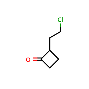 Chemical structure of 2-(2-chloroethyl)cyclobutanone , CAS 1935967-74-0, AChemBlock U133443