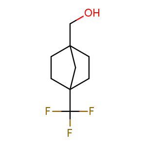 Chemical structure of [4-(trifluoromethyl)norbornan-1-yl]methanol , CAS 1936350-23-0, AChemBlock U133452