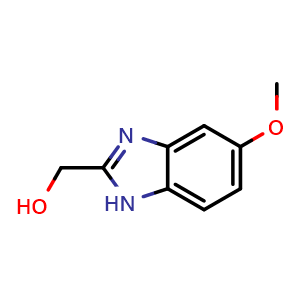 Chemical structure of (5-methoxy-1H-benzimidazol-2-yl)methanol , CAS 20033-99-2, AChemBlock U133480
