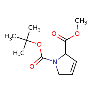 Chemical structure of O1-tert-butyl O2-methyl 2,5-dihydropyrrole-1,2-dicarboxylate , CAS 202477-57-4, AChemBlock U133496