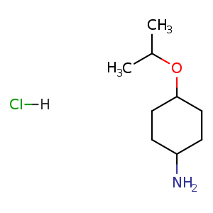Chemical structure of 4-isopropoxycyclohexanamine hydrochloride , CAS 2044723-06-8, AChemBlock U133505