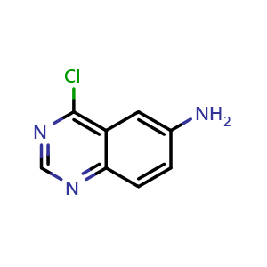 Chemical structure of 4-chloroquinazolin-6-amine , CAS 208533-37-3, AChemBlock U133524
