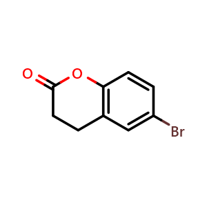 Chemical structure of 6-bromochroman-2-one , CAS 20921-00-0, AChemBlock U133557