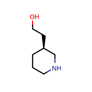 Chemical structure of 2-[(3S)-3-piperidyl]ethanol , CAS 2126878-36-0, AChemBlock U133618