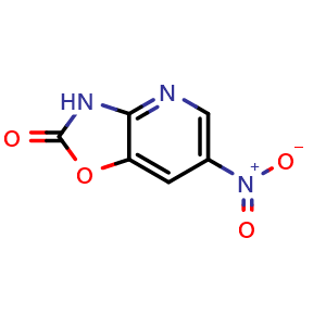 Chemical structure of 6-nitro-3H-oxazolo[4,5-b]pyridin-2-one , CAS 21594-54-7, AChemBlock U133667