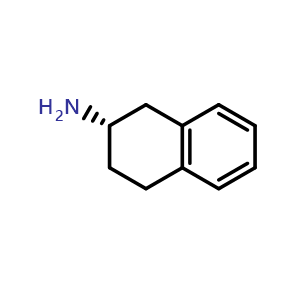 Chemical structure of (2S)-tetralin-2-amine , CAS 21880-87-5, AChemBlock U133708
