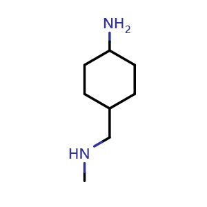 Chemical structure of 4-(methylaminomethyl)cyclohexanamine , CAS 2276494-43-8, AChemBlock U133851