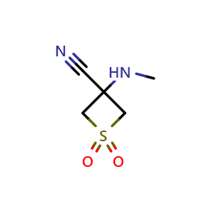 3-(methylamino)-1,1-dioxo-thietane-3-carbonitrile