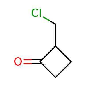 Chemical structure of 2-(chloromethyl)cyclobutanone , CAS 22935-33-7, AChemBlock U133876