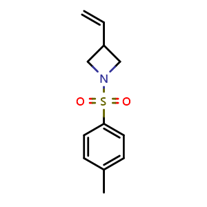 Chemical structure of 1-(p-tolylsulfonyl)-3-vinyl-azetidine , CAS 2298317-19-6, AChemBlock U133888