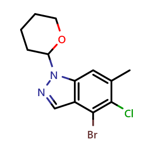 4-bromo-5-chloro-6-methyl-1-tetrahydropyran-2-yl-indazole