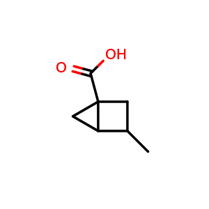 Chemical structure of 3-methylbicyclo[2.1.0]pentane-1-carboxylic acid , CAS 2383317-59-5, AChemBlock U134009