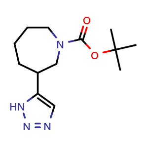 Chemical structure of tert-butyl 3-(1H-triazol-5-yl)azepane-1-carboxylate , CAS 2384722-09-0, AChemBlock U134027