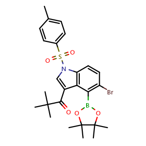 1-[5-bromo-1-(p-tolylsulfonyl)-4-(4,4,5,5-tetramethyl-1,3,2-dioxaborolan-2-yl)indol-3-yl]-2,2-dimethyl-propan-1-one
