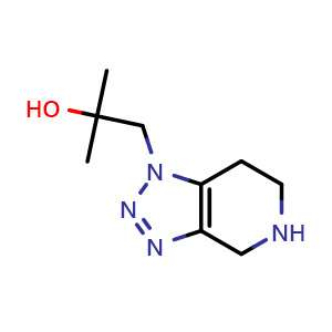 Chemical structure of 2-methyl-1-(4,5,6,7-tetrahydrotriazolo[4,5-c]pyridin-1-yl)propan-2-ol , CAS 2428558-09-0, AChemBlock U134182