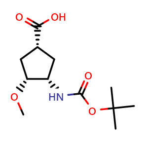 (1R,3S,4R)-3-(tert-butoxycarbonylamino)-4-methoxy-cyclopentanecarboxylic acid