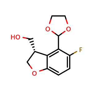 [(3S)-4-(1,3-dioxolan-2-yl)-5-fluoro-2,3-dihydrobenzofuran-3-yl]methanol