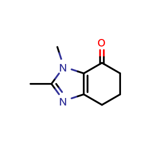 Chemical structure of 2,3-dimethyl-6,7-dihydro-5H-benzimidazol-4-one , CAS 2525077-82-9, AChemBlock U134337