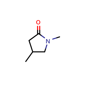 Chemical structure of 1,4-dimethylpyrrolidin-2-one , CAS 2555-04-6, AChemBlock U134364