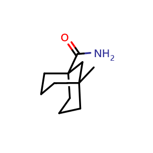 Chemical structure of 5-methylbicyclo[3.3.1]nonane-1-carboxamide , CAS 256954-89-9, AChemBlock U134423