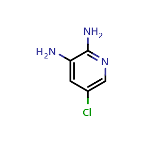 Chemical structure of 5-chloropyridine-2,3-diamine , CAS 25710-20-7, AChemBlock U134426