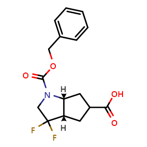 cis-1-benzyloxycarbonyl-3,3-difluoro-2,3a,4,5,6,6a-hexahydrocyclopenta[b]pyrrole-5-carboxylic acid