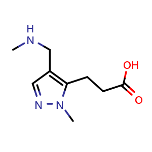 3-[2-methyl-4-(methylaminomethyl)pyrazol-3-yl]propanoic acid