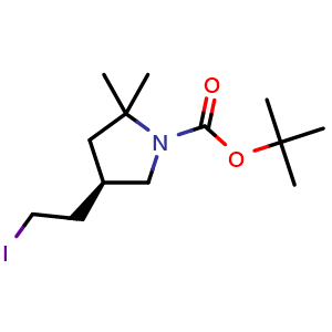 tert-butyl (4R)-4-(2-iodoethyl)-2,2-dimethyl-pyrrolidine-1-carboxylate