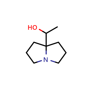 Chemical structure of 1-(tetrahydro-1H-pyrrolizin-7a(5H)-yl)ethan-1-ol , CAS 2621939-08-8, AChemBlock U134544