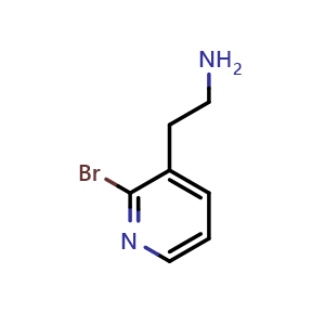 Chemical structure of 2-(2-bromo-3-pyridyl)ethanamine , CAS 337966-20-8, AChemBlock U134623