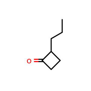 Chemical structure of 2-propylcyclobutanone , CAS 34995-23-8, AChemBlock U134630