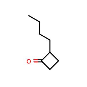 Chemical structure of 2-butylcyclobutanone , CAS 35493-42-6, AChemBlock U134636