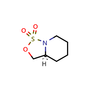 Chemical structure of [1,2,3]Oxathiazolo[3,4-a]pyridine, hexahydro-, 1,1-dioxide, (3aS) , CAS 459834-02-7, AChemBlock U134672
