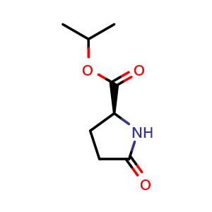 Chemical structure of isopropyl (2S)-5-oxopyrrolidine-2-carboxylate , CAS 52989-50-1, AChemBlock U134692