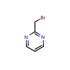 Chemical structure of 2-(bromomethyl)pyrimidine , CAS 54198-85-5, AChemBlock U134702