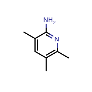 Chemical structure of 3,5,6-trimethylpyridin-2-amine , CAS 56705-18-1, AChemBlock U134711