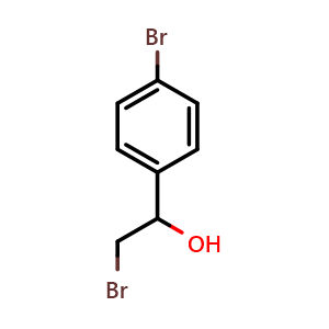 Chemical structure of 2-bromo-1-(4-bromophenyl)ethanol , CAS 58777-84-7, AChemBlock U134720