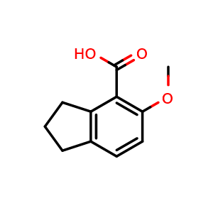 Chemical structure of 5-methoxyindane-4-carboxylic acid , CAS 60346-39-6, AChemBlock U134728