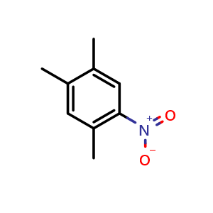 Chemical structure of 1,2,4-trimethyl-5-nitro-benzene , CAS 610-91-3, AChemBlock U134732
