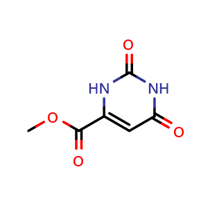 Chemical structure of methyl 2,4-dioxo-1H-pyrimidine-6-carboxylate , CAS 6153-44-2, AChemBlock U134740