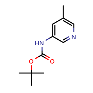 Chemical structure of tert-butyl N-(5-methyl-3-pyridyl)carbamate , CAS 631910-23-1, AChemBlock U134747