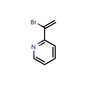 Chemical structure of 2-(1-bromovinyl)pyridine , CAS 67200-49-1, AChemBlock U134766