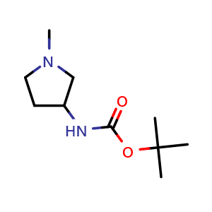 Chemical structure of tert-butyl N-(1-methylpyrrolidin-3-yl)carbamate , CAS 748184-01-2, AChemBlock U134797