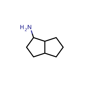Chemical structure of 1,2,3,3a,4,5,6,6a-octahydropentalen-1-amine , CAS 78294-26-5, AChemBlock U134808
