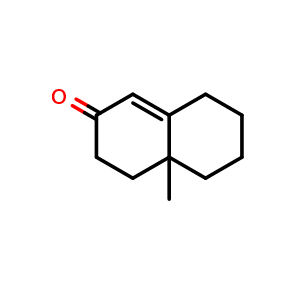 Chemical structure of 4a-methyl-3,4,5,6,7,8-hexahydronaphthalen-2-one , CAS 826-56-2, AChemBlock U134828
