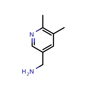 Chemical structure of (5,6-dimethyl-3-pyridyl)methanamine , CAS 856930-04-6, AChemBlock U134855