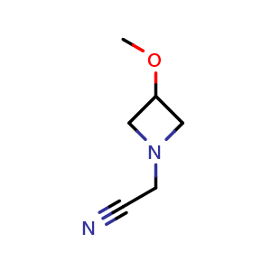 Chemical structure of 2-(3-methoxyazetidin-1-yl)acetonitrile , CAS 911300-64-6, AChemBlock U134912