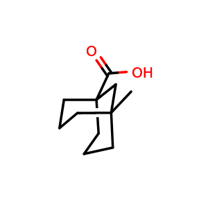 Chemical structure of 5-methylbicyclo[3.3.1]nonane-1-carboxylic acid , CAS 91965-21-8, AChemBlock U134925